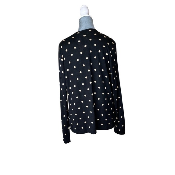 Belford, 100% Silk, Matching Sweater and Cardigan, Black and Beige, Small - Picture 5 of 9